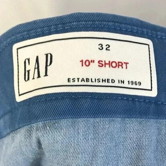 Gap Deep Sea Blue 10" Vintage Flat Front Chino Short 32 - Picture 5 of 5